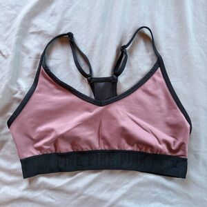 PINK Victoria's Secret Ultimate Mauve and Black Sports Bra